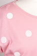 Shirt rosa Punkte 90er Frau M 40-42 rosa vintageberlin.de