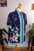 Vintage Cupro Bluse Muster