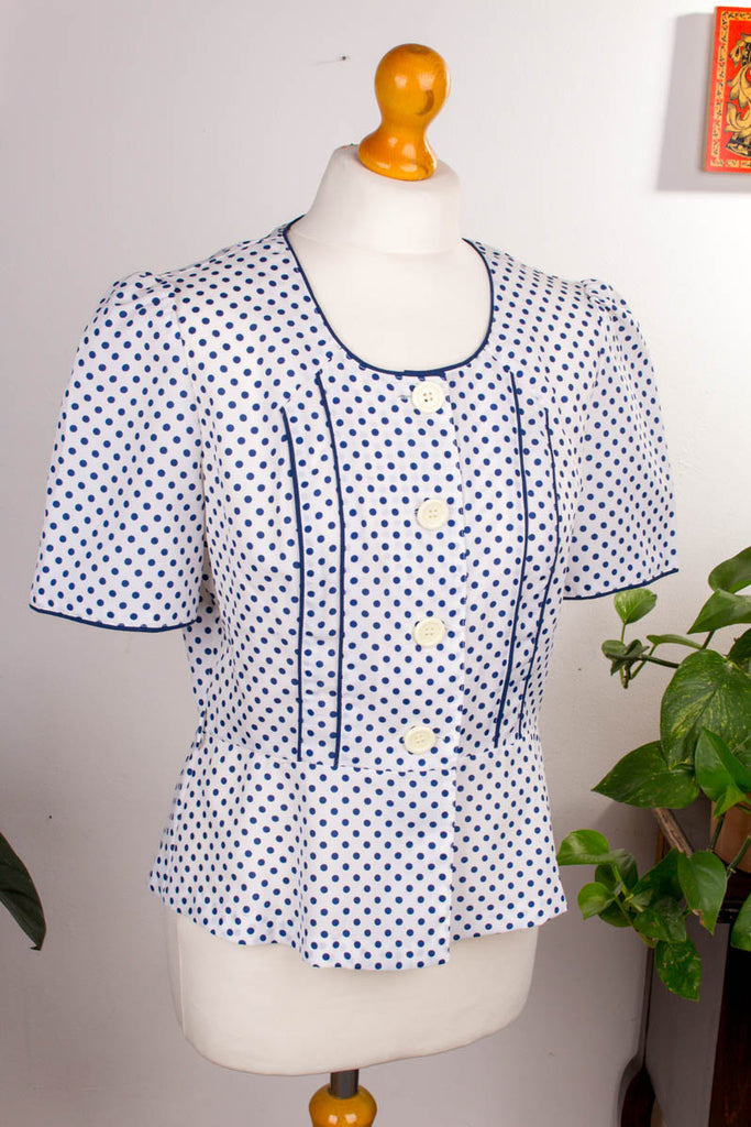 Vintage Bluse Polkadots