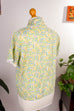 70s Bluse pastell grün 60er 70er bunt Disco Frau M 40-42 Schlager vintageberlin.de