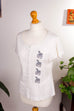 Vintage Shirt weiß Äpfel