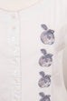 Vintage Shirt weiß Äpfel