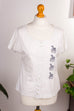 Vintage Shirt weiß Äpfel