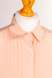 elegante Bluse apricot Falten 90er Boho Frau M 40-42 orange Rockabilly rosa Sekretärin vintageberlin.de