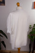 Chiffon Bluse weiß Rüschen 80er 90er Frau Gothic L 44-46 M 40-42 Rockabilly Sekretärin viktorianisch weiß vintageberlin.de