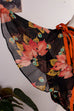 Vintage Crop Top schwarz orange
