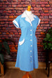 70er Schürzenkleid blau Streifen Default Title 70er blau Disco Frau M 40-42 real-rockabilly Rockabilly Schlager Special vintageberlin.de
