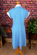 70er Schürzenkleid blau Streifen 70er blau Disco Frau M 40-42 real-rockabilly Rockabilly Schlager Special vintageberlin.de