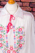 Boho Hippiebluse weiß bestickt Unisex 60er 70er Boho bunt Frau Hippie L 44-46 M 48-50 real-boho Special weiß vintageberlin.de