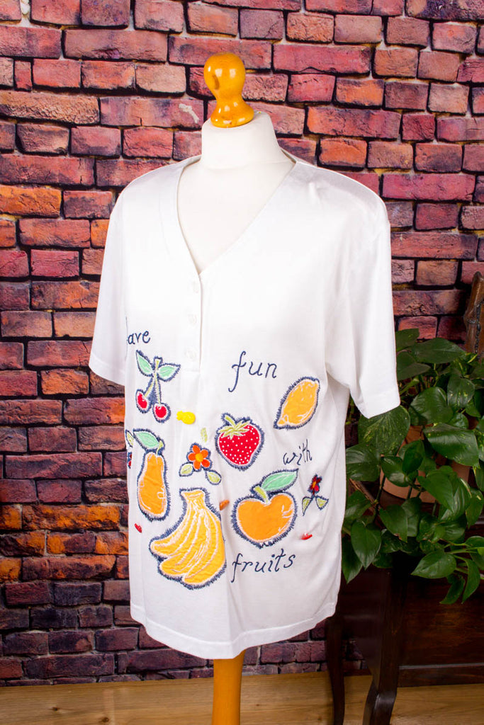 90s Oversize Shirt FRUITS Default Title 90er bunt Frau L 44-46 M 40-42 vintageberlin.de