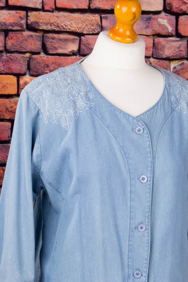 Vintage Denim Blusenjacke