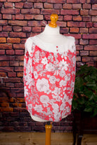 60s Babydoll rot Blumen
