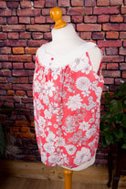 60s Babydoll rot Blumen