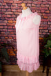 Vintage Nachthemd rosa 70er Boho Designer Frau M 40-42 Rockabilly rosa Schlager Special vintageberlin.de