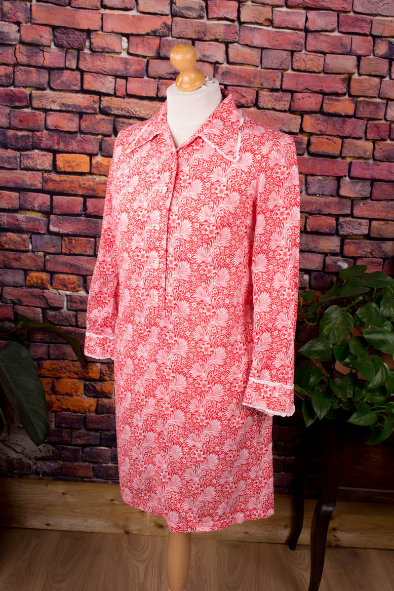 Schlagerkleid rot Muster