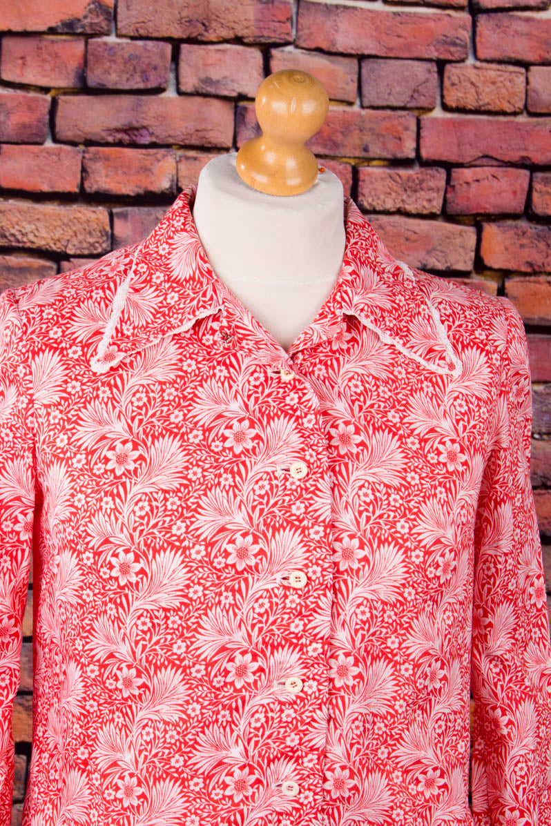Schlagerkleid rot Muster