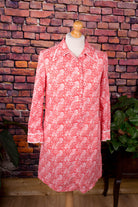 Schlagerkleid rot Muster