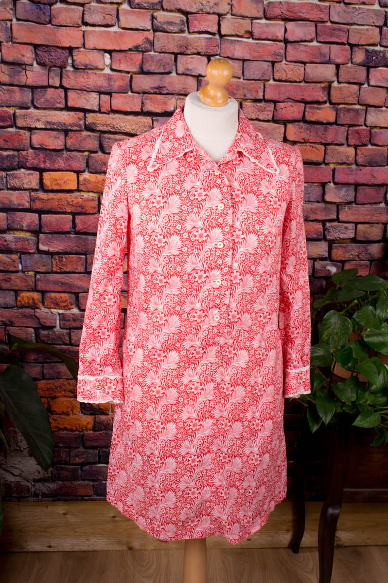 Schlagerkleid rot Muster