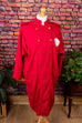 80er Jahre Kleid rot V-Form