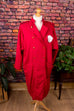 80er Jahre Kleid rot V-Form 80er 90er Frau L 44-46 real-80er rot Special XL 48-50 vintageberlin.de