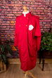 80er Jahre Kleid rot V-Form 80er 90er Frau L 44-46 real-80er rot Special XL 48-50 vintageberlin.de