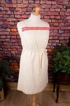 60s Shiftkleid beige Wollmix