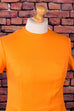 60s Minikleid orange 60er 70er Disco Frau L 44-46 M 40-42 Mod orange real-disco Rockabilly Schlager Special vintageberlin.de