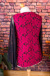 60s Brokat Top + Chiffonärmel 60er 70er Abendmode Boho Disco Frau M 40-42 pink real-disco Schlager schwarz Special vintageberlin.de