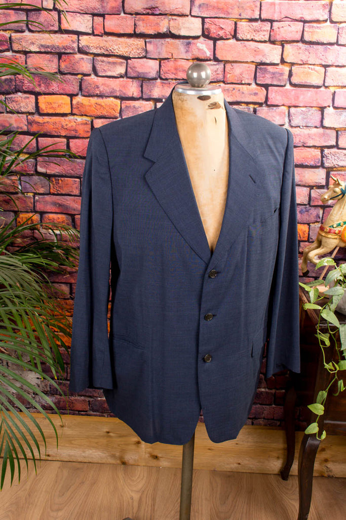 Anzug Jackett Sakko grau-blau Default Title blau grau Mann XL 56-58 vintageberlin.de