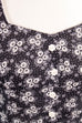 70er Hippiekleid schwarz weiß 70er Abendmode Boho Frau Hippie real-boho S 36-38 Schlager schwarz Special vintageberlin.de