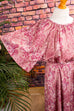 Vintage Maxikleid altrosa 70er Abendmode Boho Disco Frau L 44-46 real-boho rosa Schlager Special vintageberlin.de