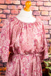 Vintage Maxikleid altrosa 70er Abendmode Boho Disco Frau L 44-46 real-boho rosa Schlager Special vintageberlin.de