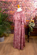 Vintage Maxikleid altrosa 70er Abendmode Boho Disco Frau L 44-46 real-boho rosa Schlager Special vintageberlin.de