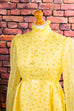 Boho Nostalgiekleid gelb Chiffon 70er Boho Frau gelb real-boho S 36-38 viktorianisch vintageberlin.de