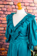 70er Maxikleid türkis 70er Abendmode Boho Frau S 36-38 Schlager Special türkis XS 32-34 vintageberlin.de