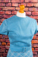 60s Wollkleid blau kariert 50er 60er blau Frau real-rockabilly Rockabilly S 36-38 Special vintageberlin.de