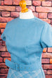 60s Wollkleid blau kariert 50er 60er blau Frau real-rockabilly Rockabilly S 36-38 Special vintageberlin.de