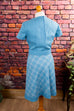60s Wollkleid blau kariert 50er 60er blau Frau real-rockabilly Rockabilly S 36-38 Special vintageberlin.de