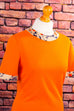 70s Disco Stretchkleid orange