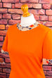 70s Disco Stretchkleid orange