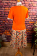 70s Disco Stretchkleid orange