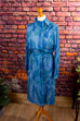 80s Kleid blau Muster