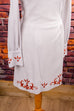 60s Minikleid hellgrau bestickt