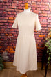 cremefarbenes Frottee Kleid Default Title 70er Abendmode beige Disco Frau Hochzeit M 40-42 real-rockabilly Rockabilly Schlager Sekretärin Special vintageberlin.de
