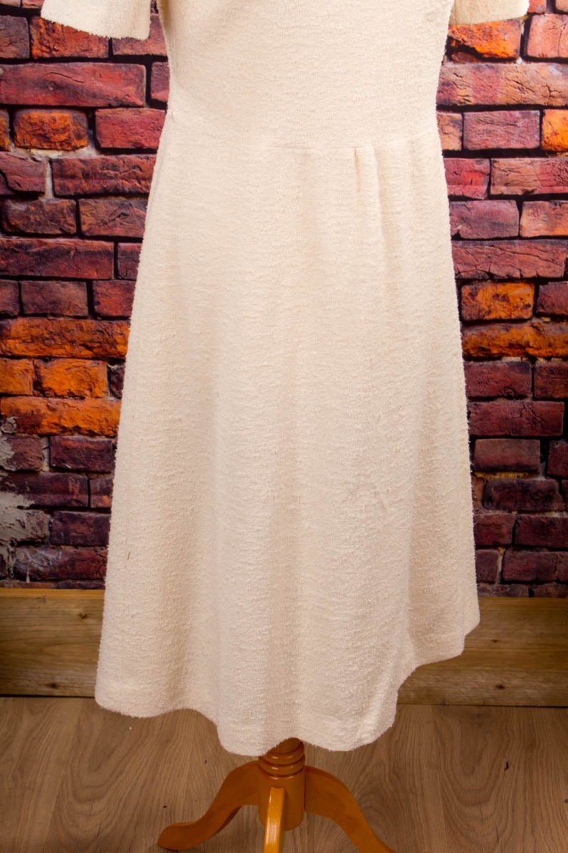 cremefarbenes Frottee Kleid