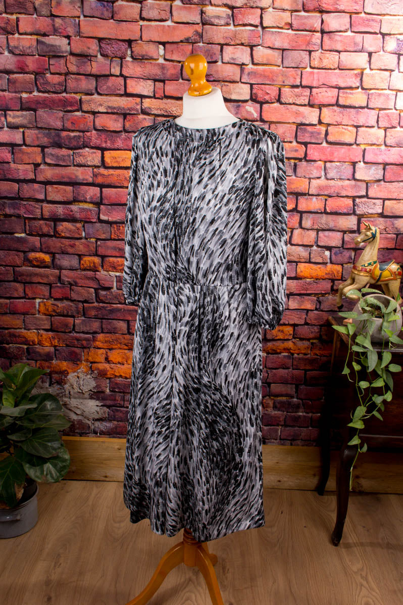 80er Kleid animal print
