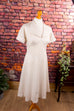 70s DDR Kleid Spitzbrust Default Title 70er Abendmode beige DDR Disco Frau M 40-42 Rockabilly Schlager Special vintageberlin.de