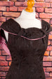 50s Abendkleid braun Brokat