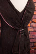 50s Abendkleid braun Brokat