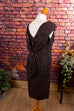 50s Abendkleid braun Brokat